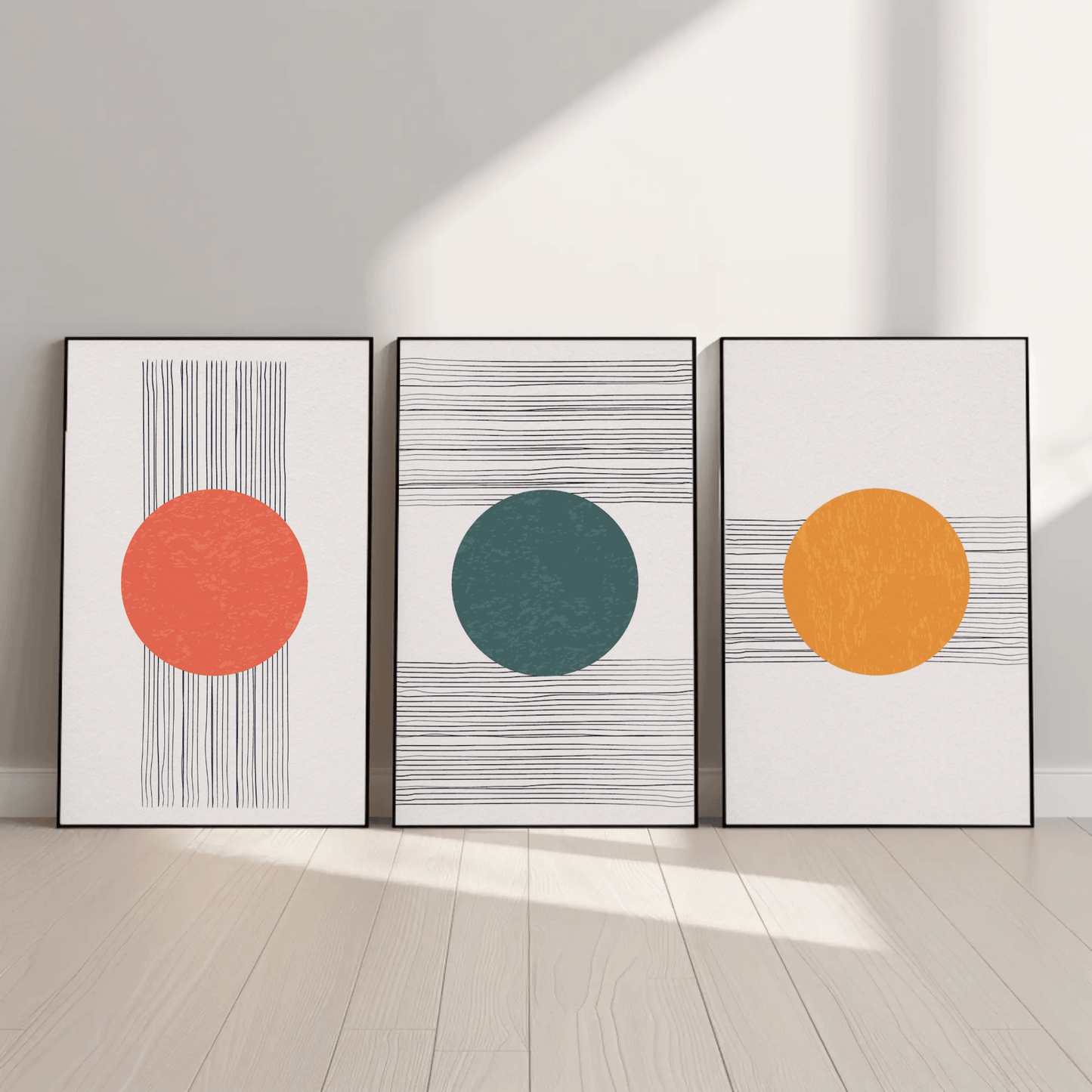 Lunaire - Moon and Lines Abstract Wall Art