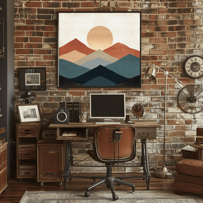 Sunny Mountains Landscape Wall Art