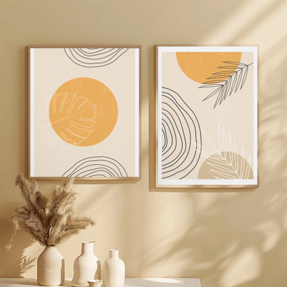 Bohemian Zen Nature Wall Art- Set of 2