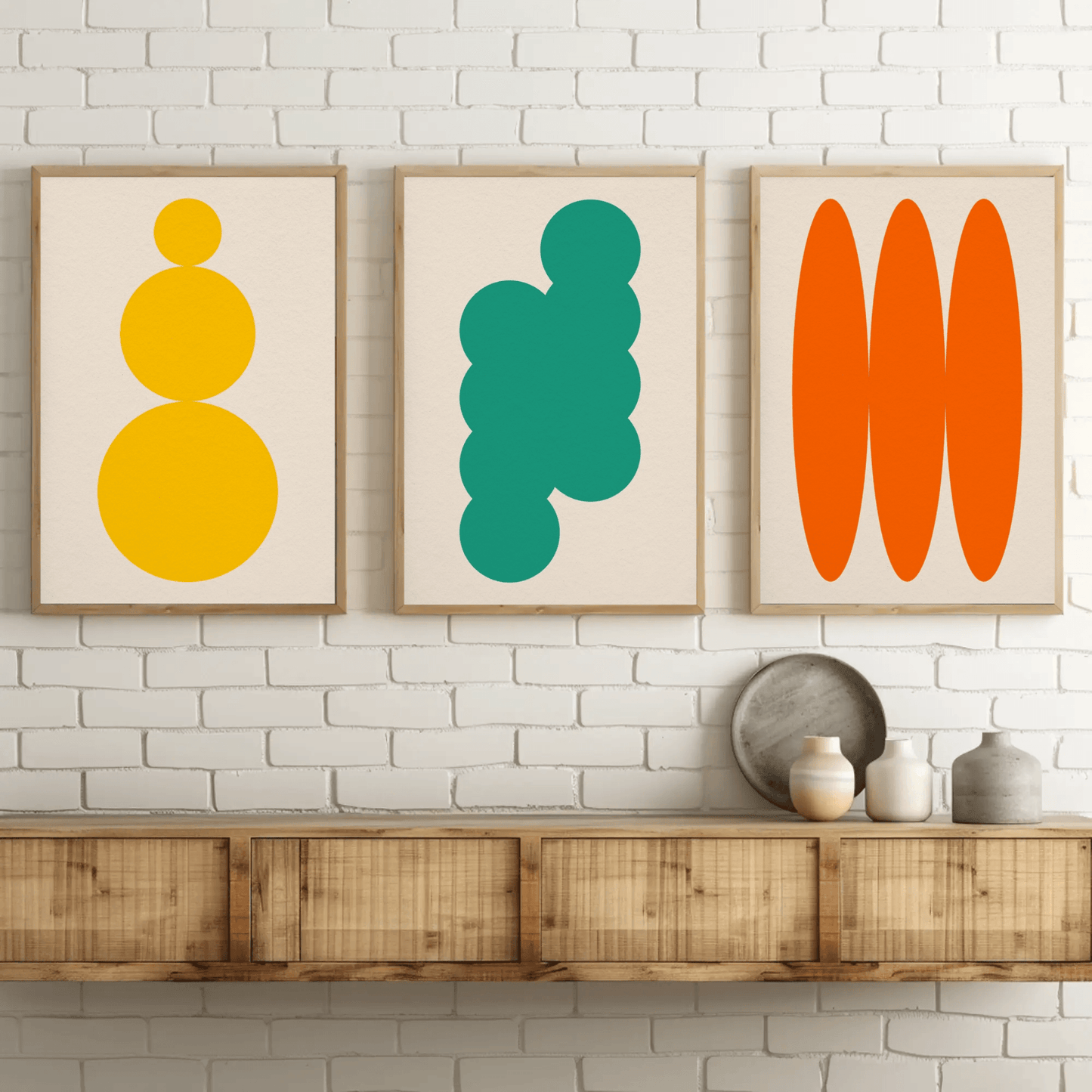 Retrograde - Minimal Retro Geometric Abstract Wall Art