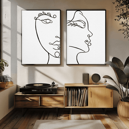 Strength of Unity Faces Wall Art- Set of 2