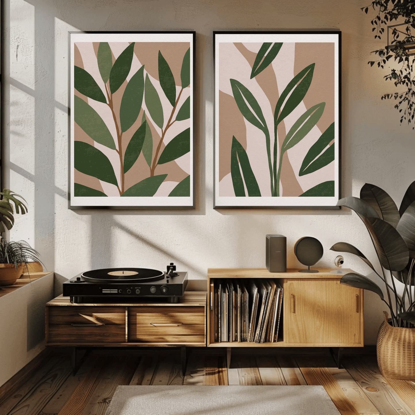 Lush Foliage Haven Wall Art- Set of 2