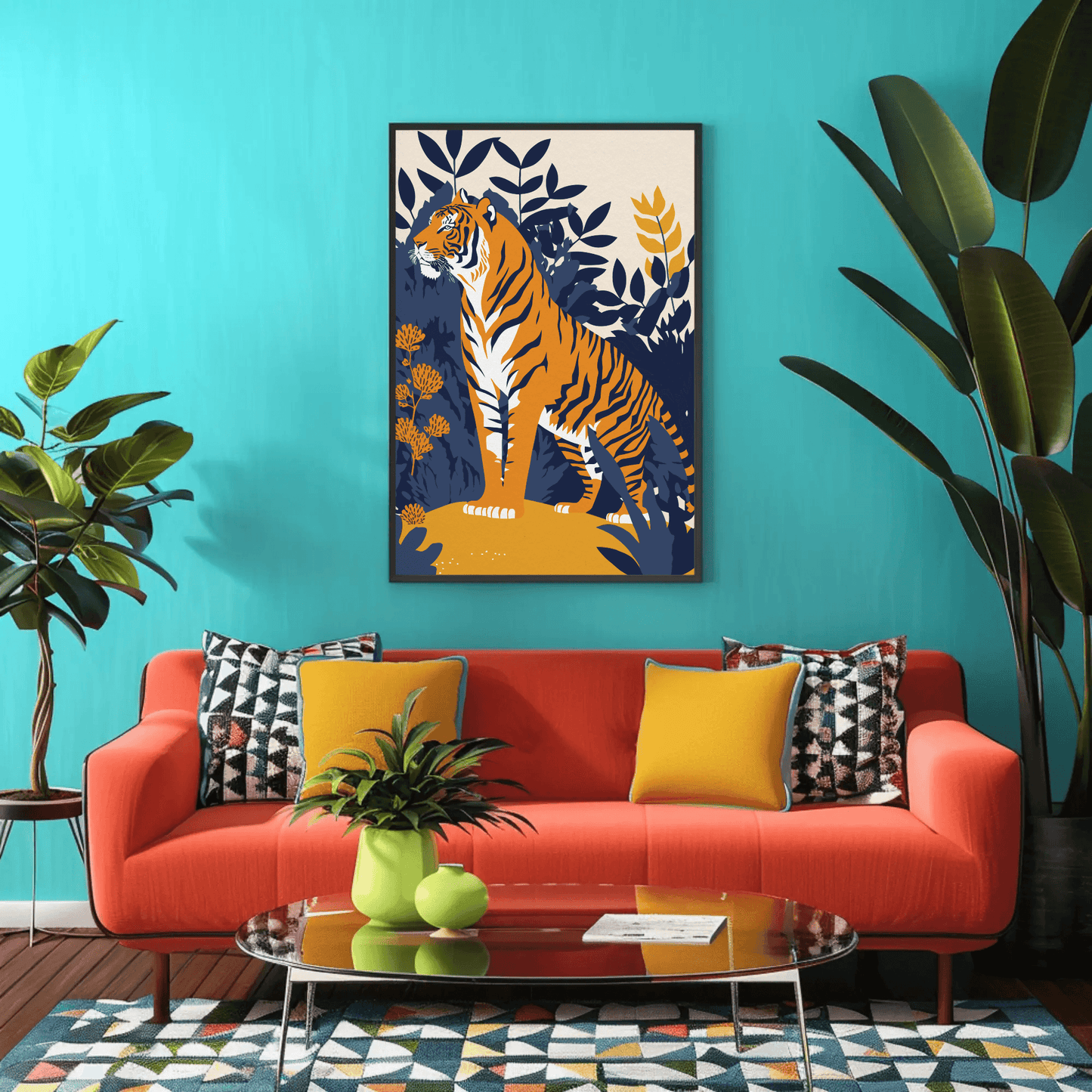 Bold Regal Tiger Wall Art