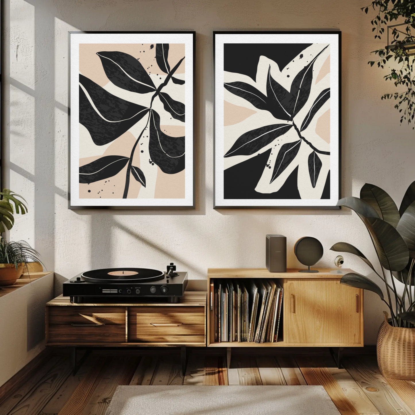 Verdant Oasis Botanical Wall Art- Set of 2