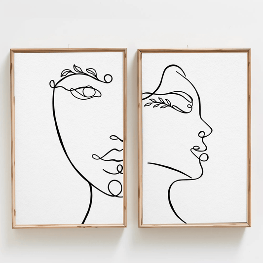 Strength of Unity Faces Wall Art- Set of 2