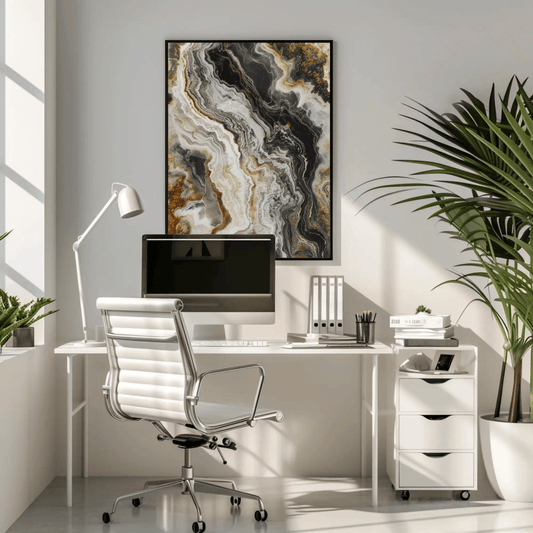 Modern Marble Swirls Wall Art