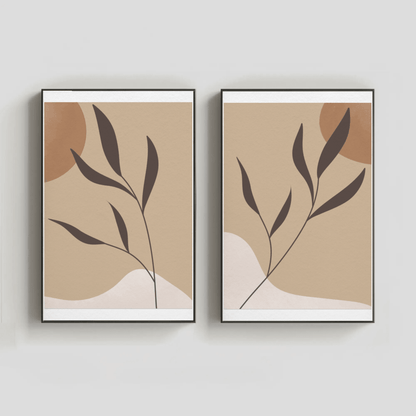 Whimsical Plant Medley Wall Art- Set of 2