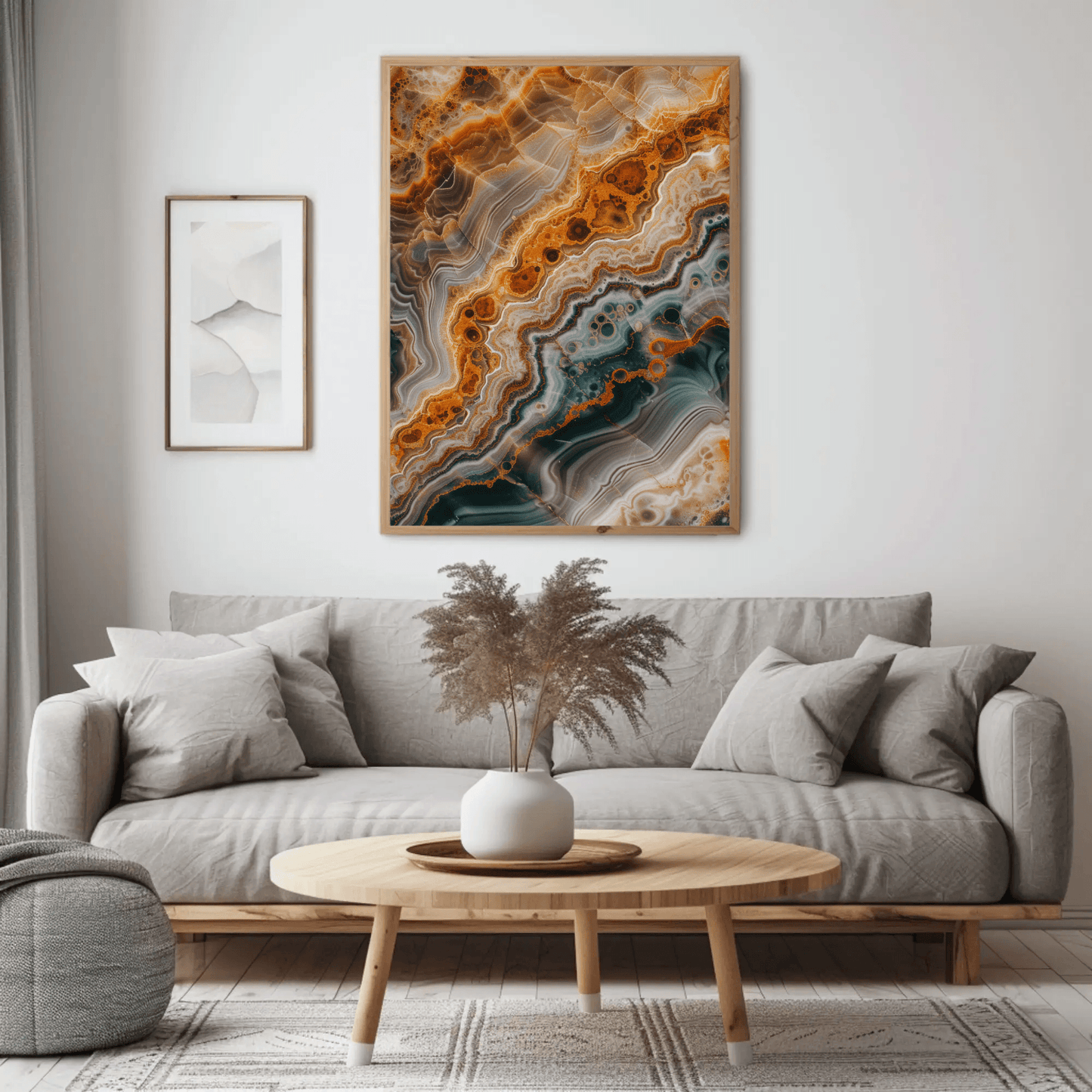 Golden Veins Marble Print Wall Art