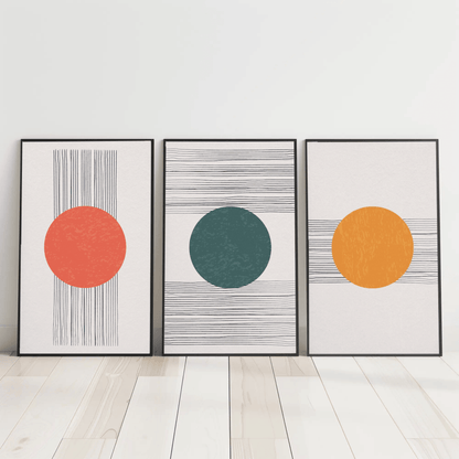 Lunaire - Moon and Lines Abstract Wall Art