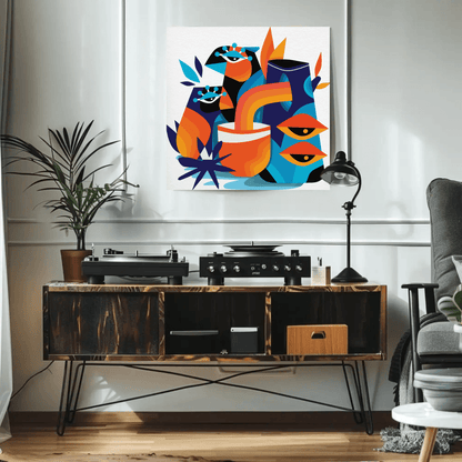 Dynamic Pop Art Faces Wall Art