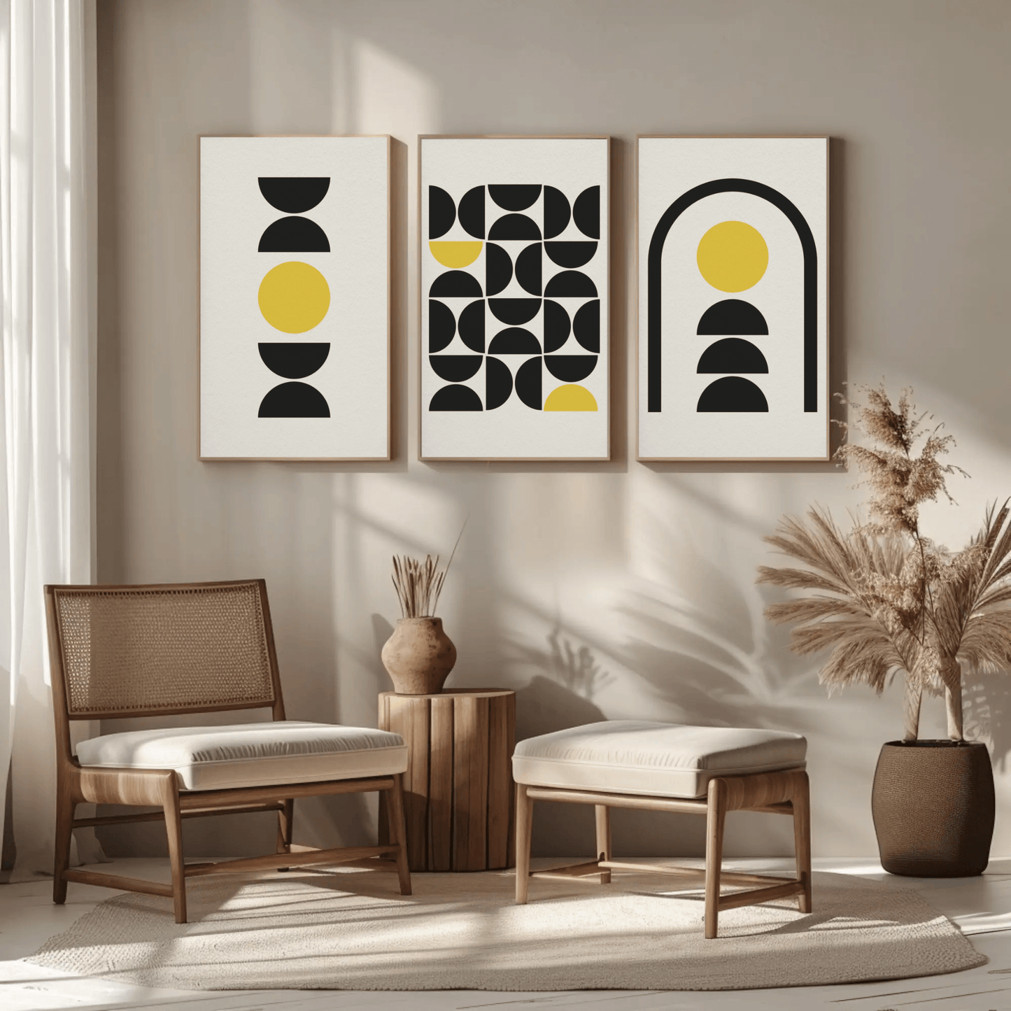 Boheme - Boho Abstract Shapes Minimal Abstract Wall Art