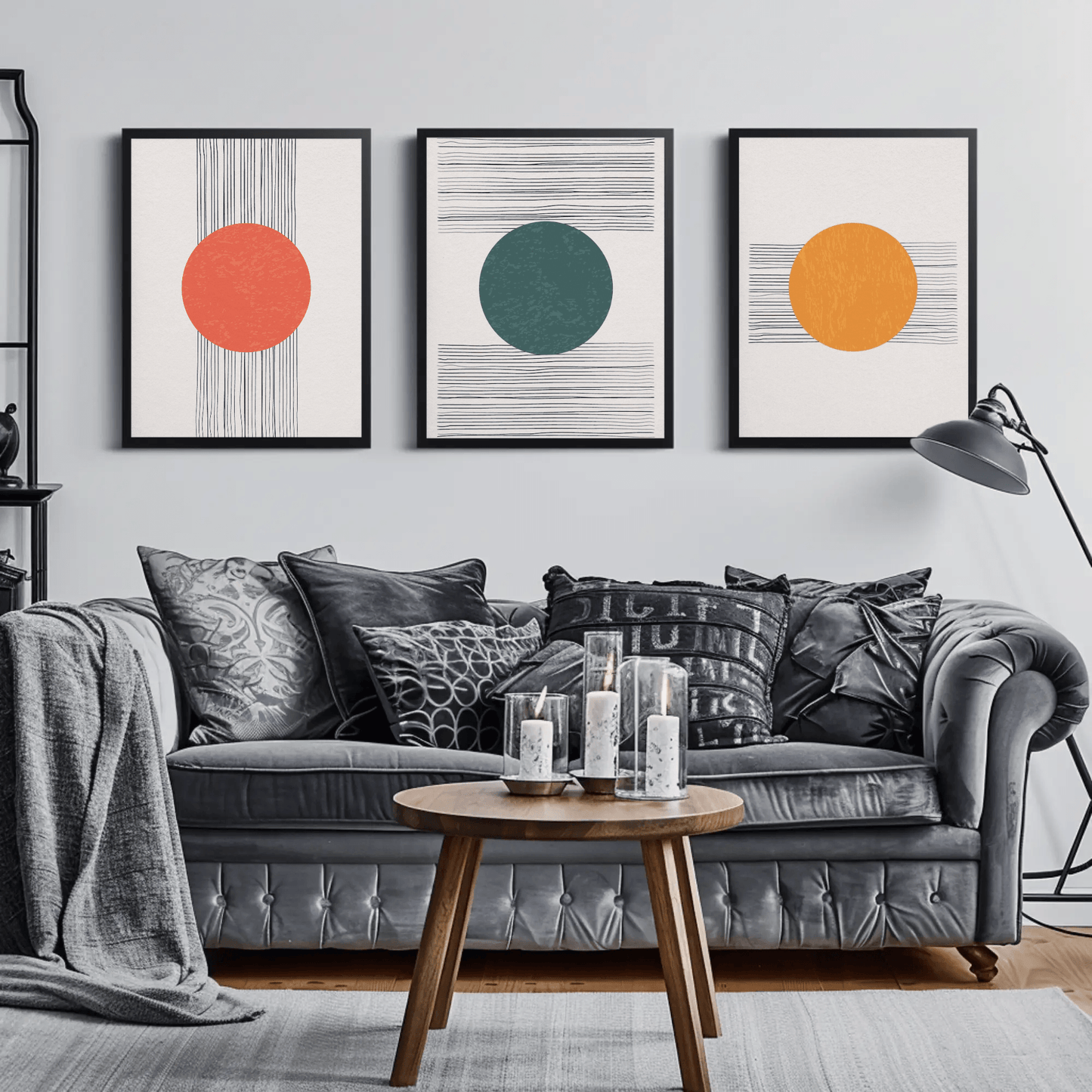 Lunaire - Moon and Lines Abstract Wall Art