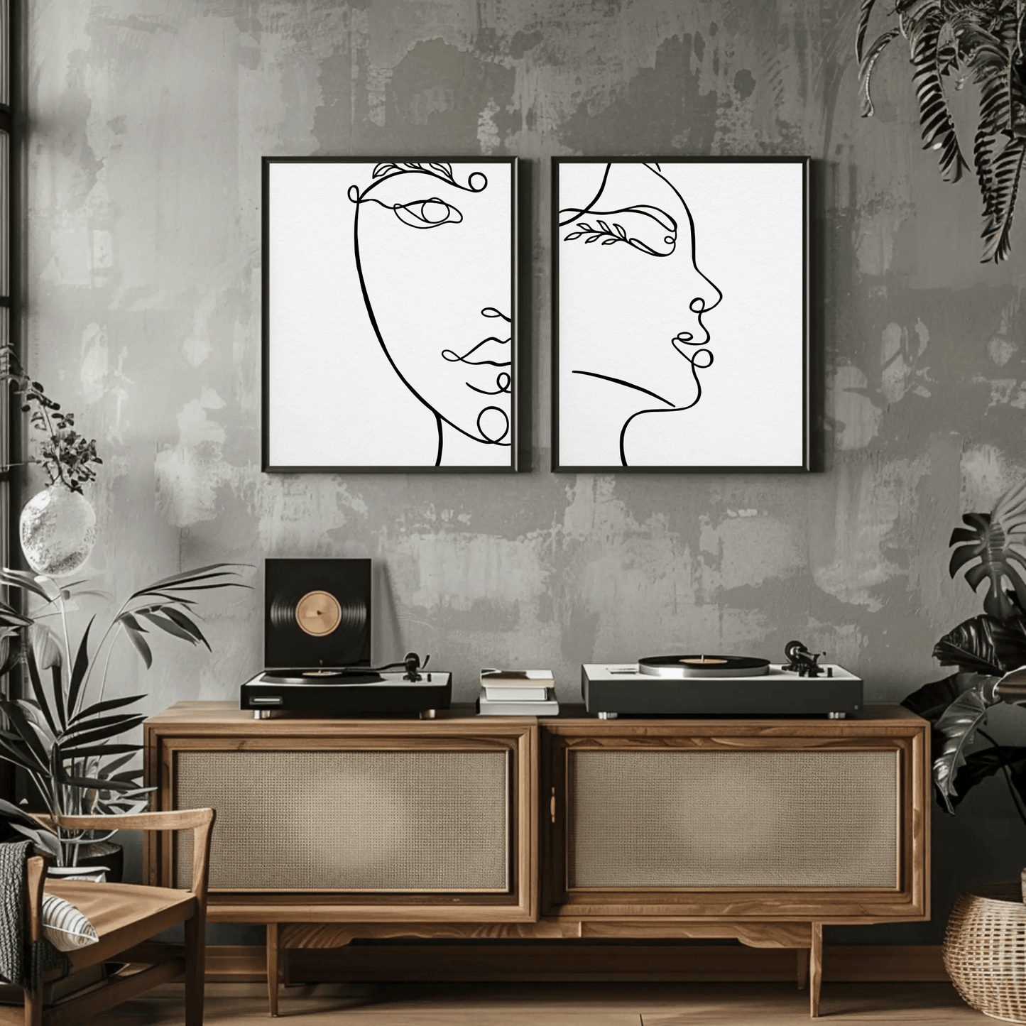 Strength of Unity Faces Wall Art- Set of 2