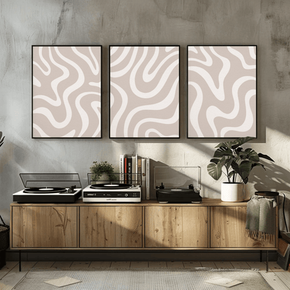 Monotono - Lines Minimalist Monotone Abstract Wall Art