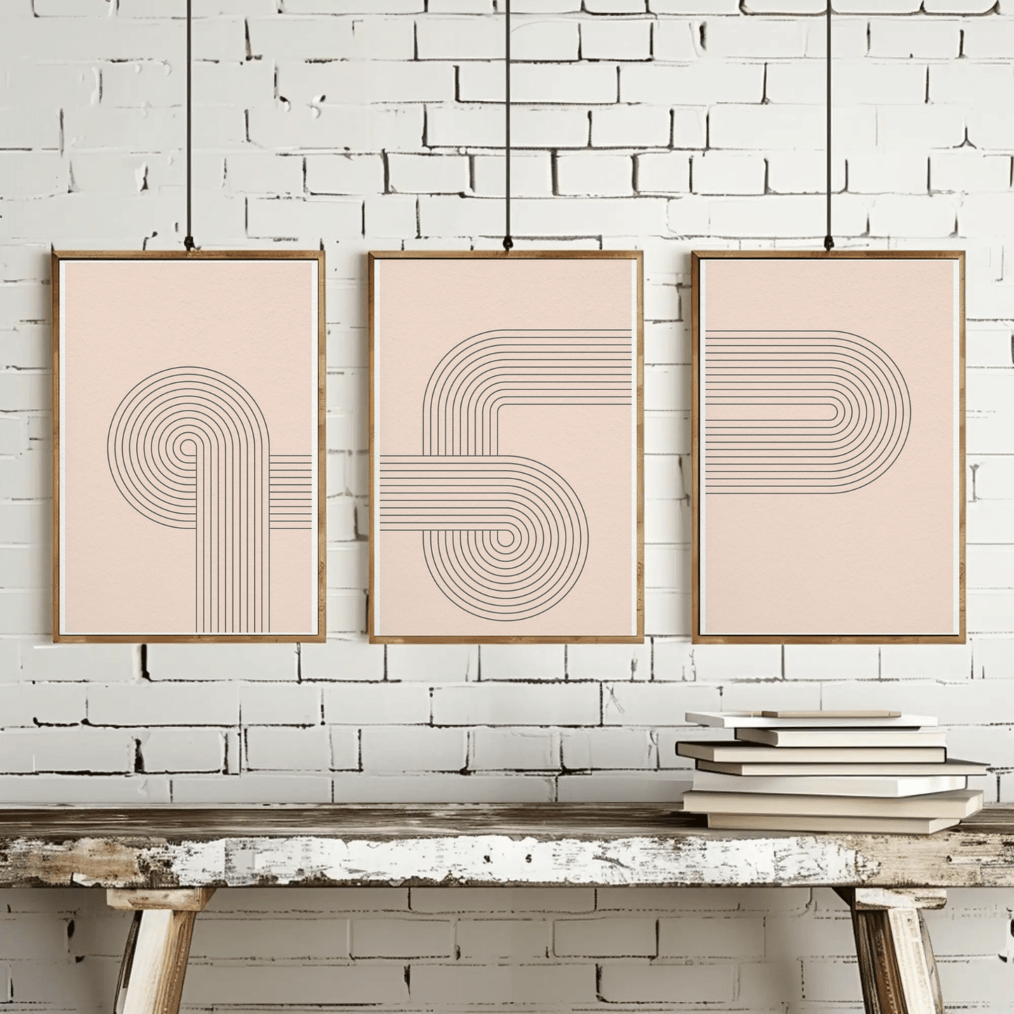 Monotono - Lines Minimalist Monotone Abstract Wall Art