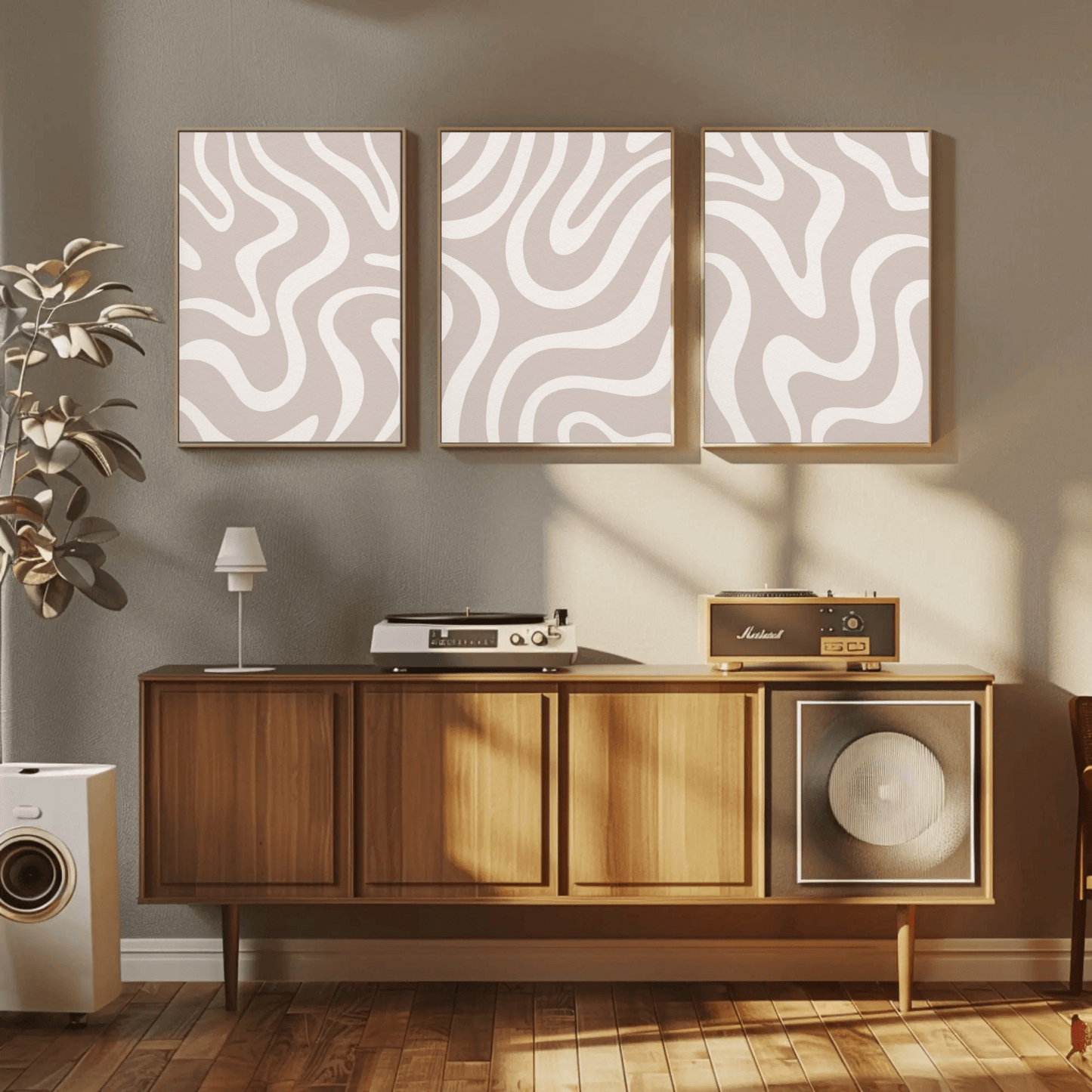 Monotono - Lines Minimalist Monotone Abstract Wall Art