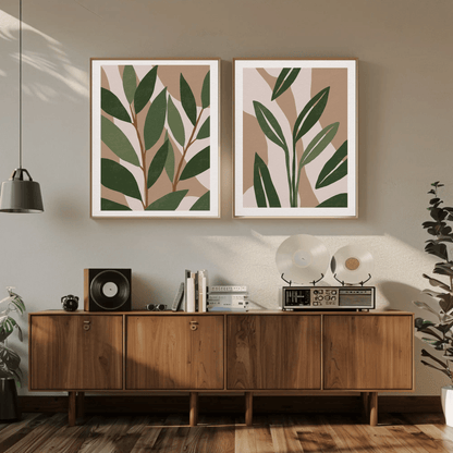 Lush Foliage Haven Wall Art- Set of 2