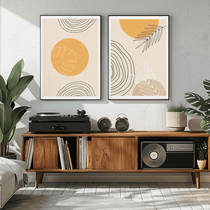 Bohemian Zen Nature Wall Art- Set of 2