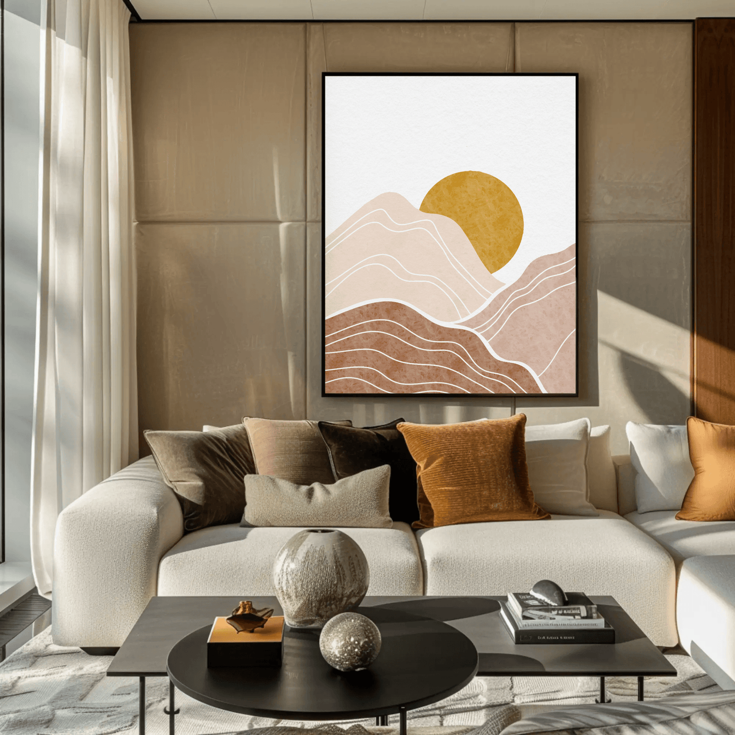 Snowy Mountain Landscape Wall Art