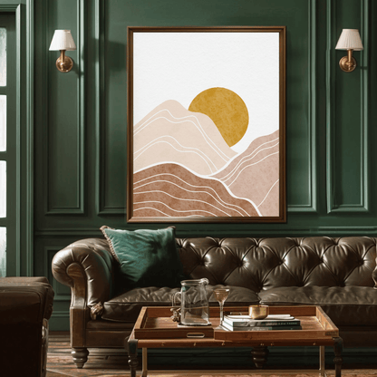 Snowy Mountain Landscape Wall Art