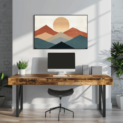 Sunny Mountains Landscape Wall Art