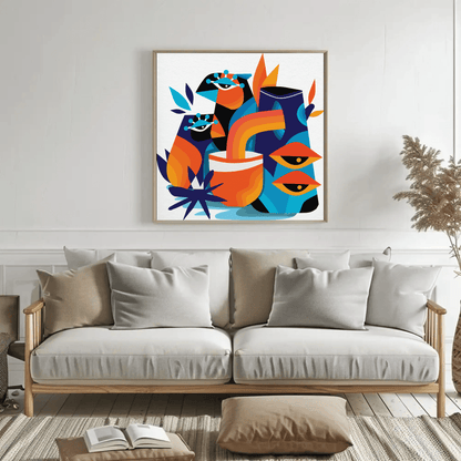 Dynamic Pop Art Faces Wall Art