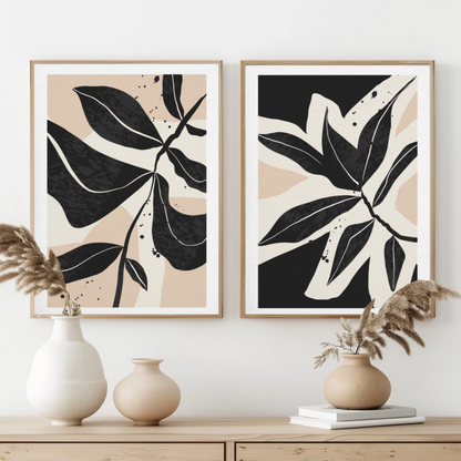 Verdant Oasis Botanical Wall Art- Set of 2