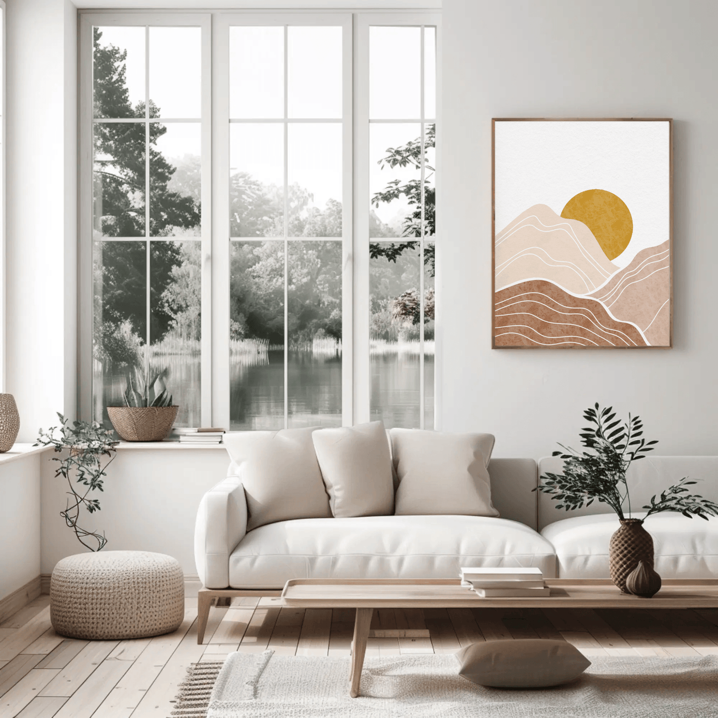 Snowy Mountain Landscape Wall Art