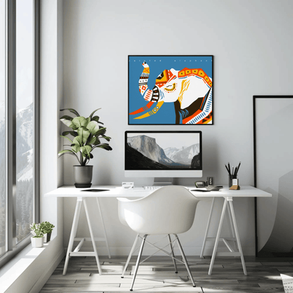 Painted Elephant Wall Art