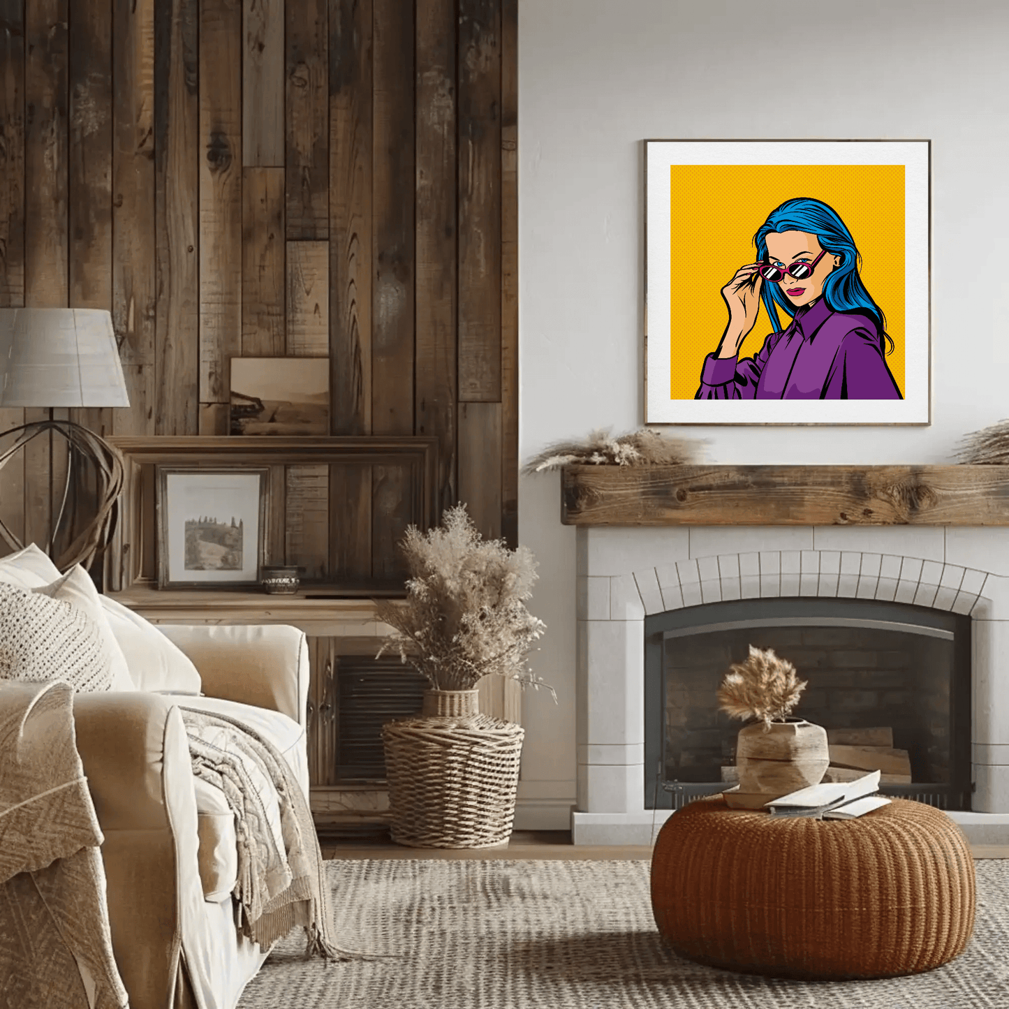 Vibrant Contemporary Faces Wall Art