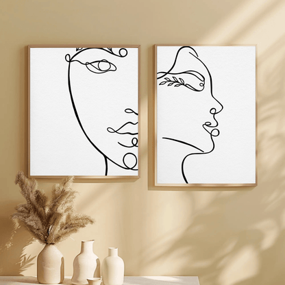 Strength of Unity Faces Wall Art- Set of 2