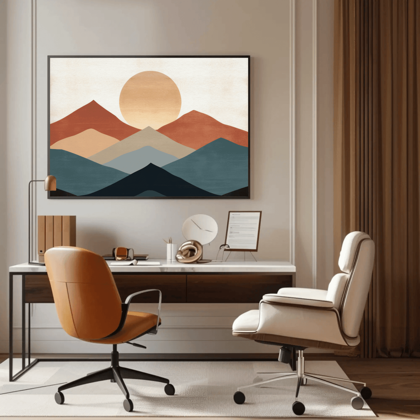 Sunny Mountains Landscape Wall Art