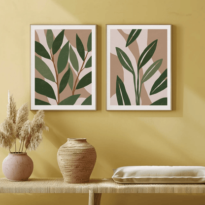 Lush Foliage Haven Wall Art- Set of 2