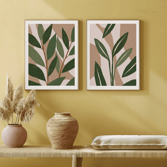 Lush Foliage Haven Wall Art- Set of 2