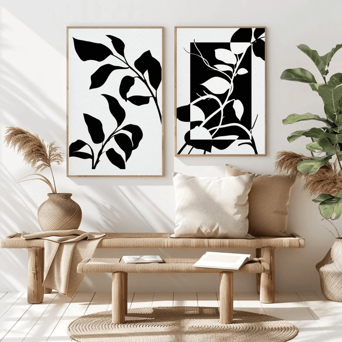 Simplicity in Petals Wall Art- Set of 2