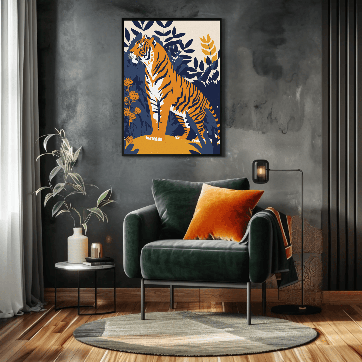 Bold Regal Tiger Wall Art