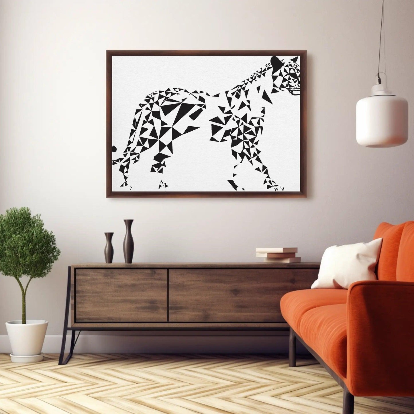 Geometric Tiger Wall Art