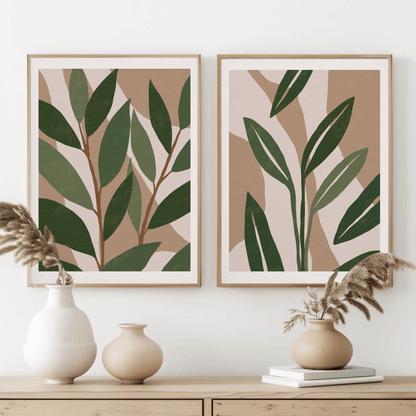 Lush Foliage Haven Wall Art- Set of 2