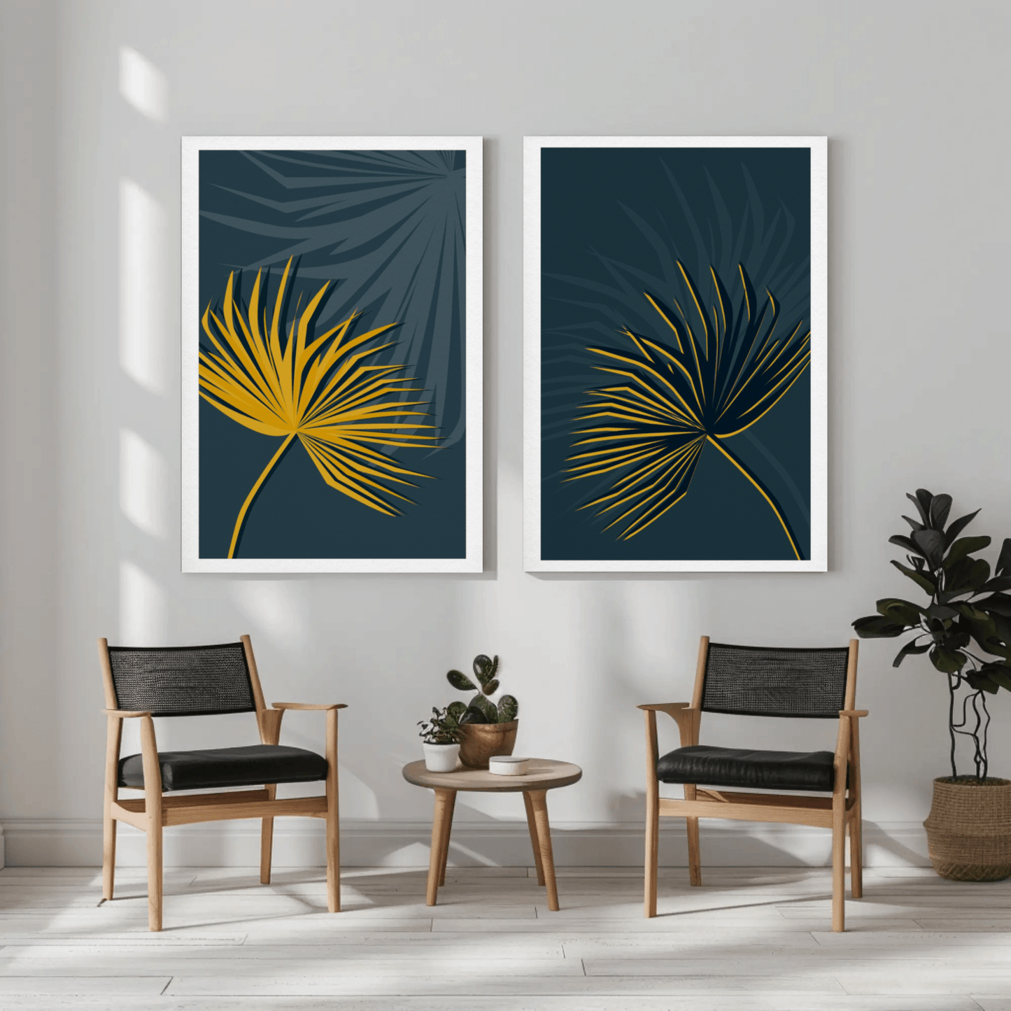 Whispering Petals Minimalistic Wall Art- Set of 2