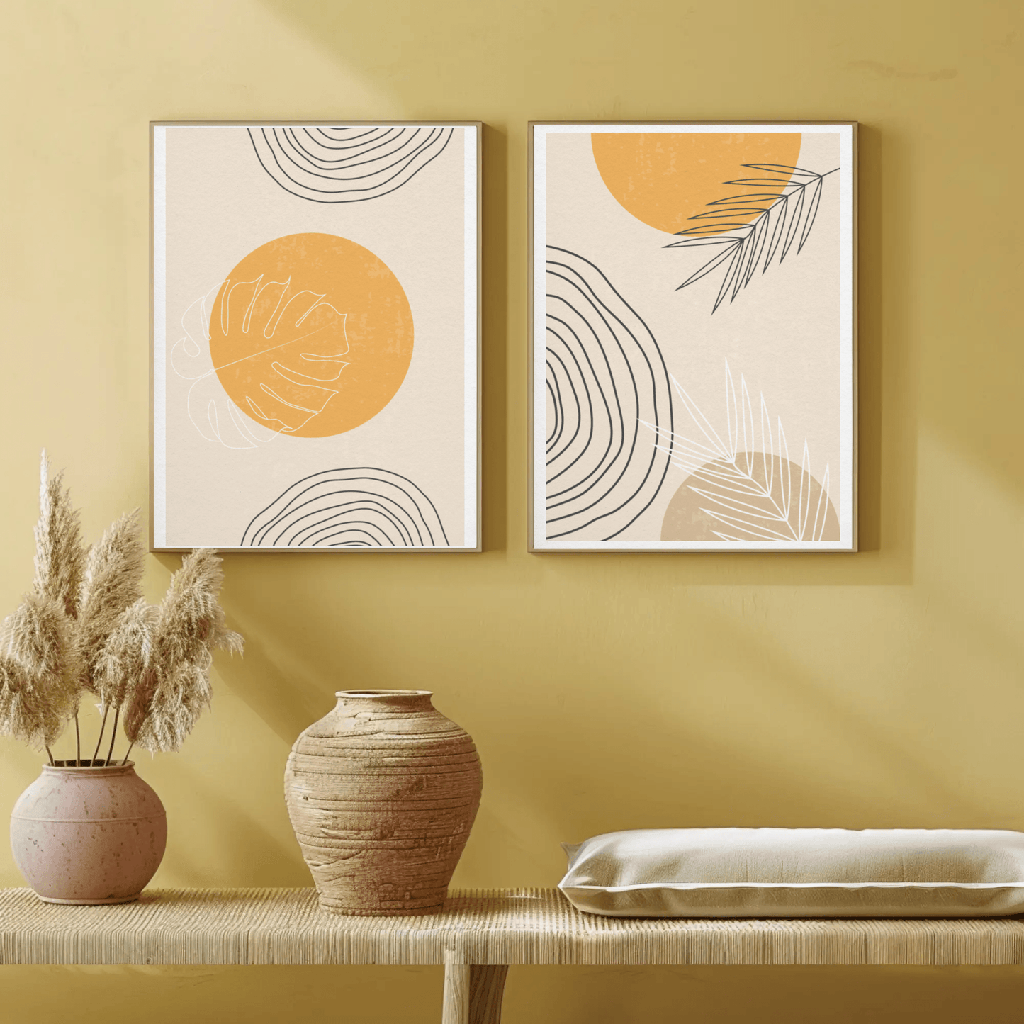 Bohemian Zen Nature Wall Art- Set of 2