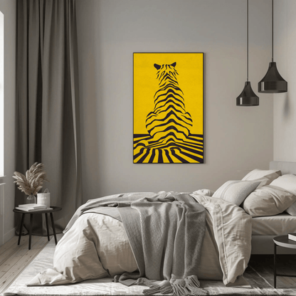 Yellow Tiger Line Wall Art