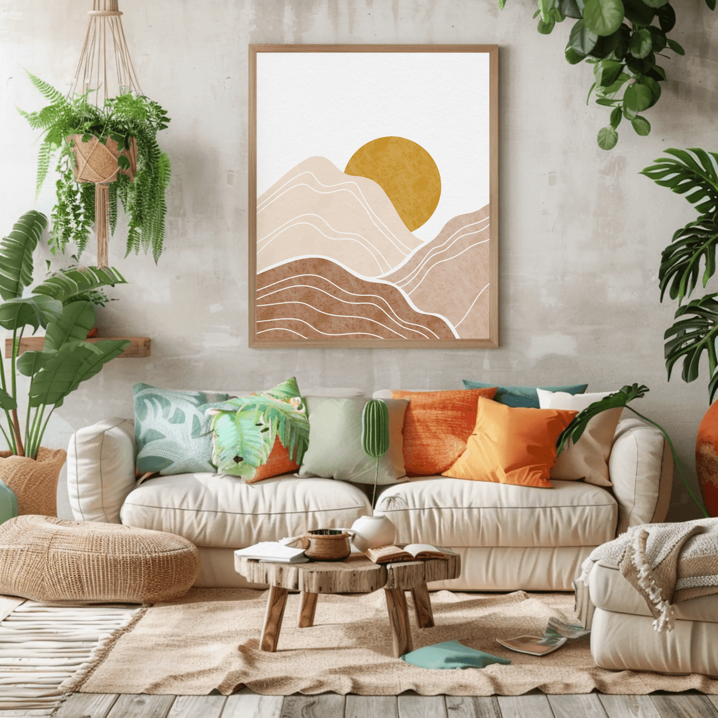 Snowy Mountain Landscape Wall Art