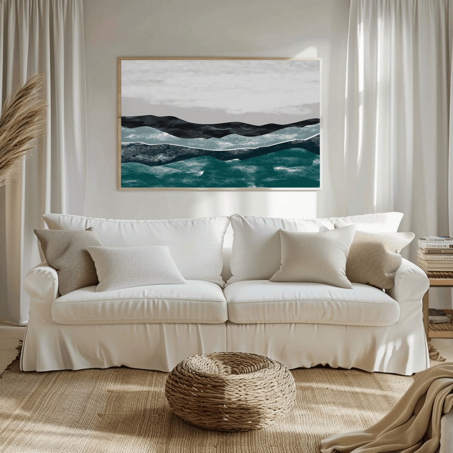 Serene River Landscape Wall Art