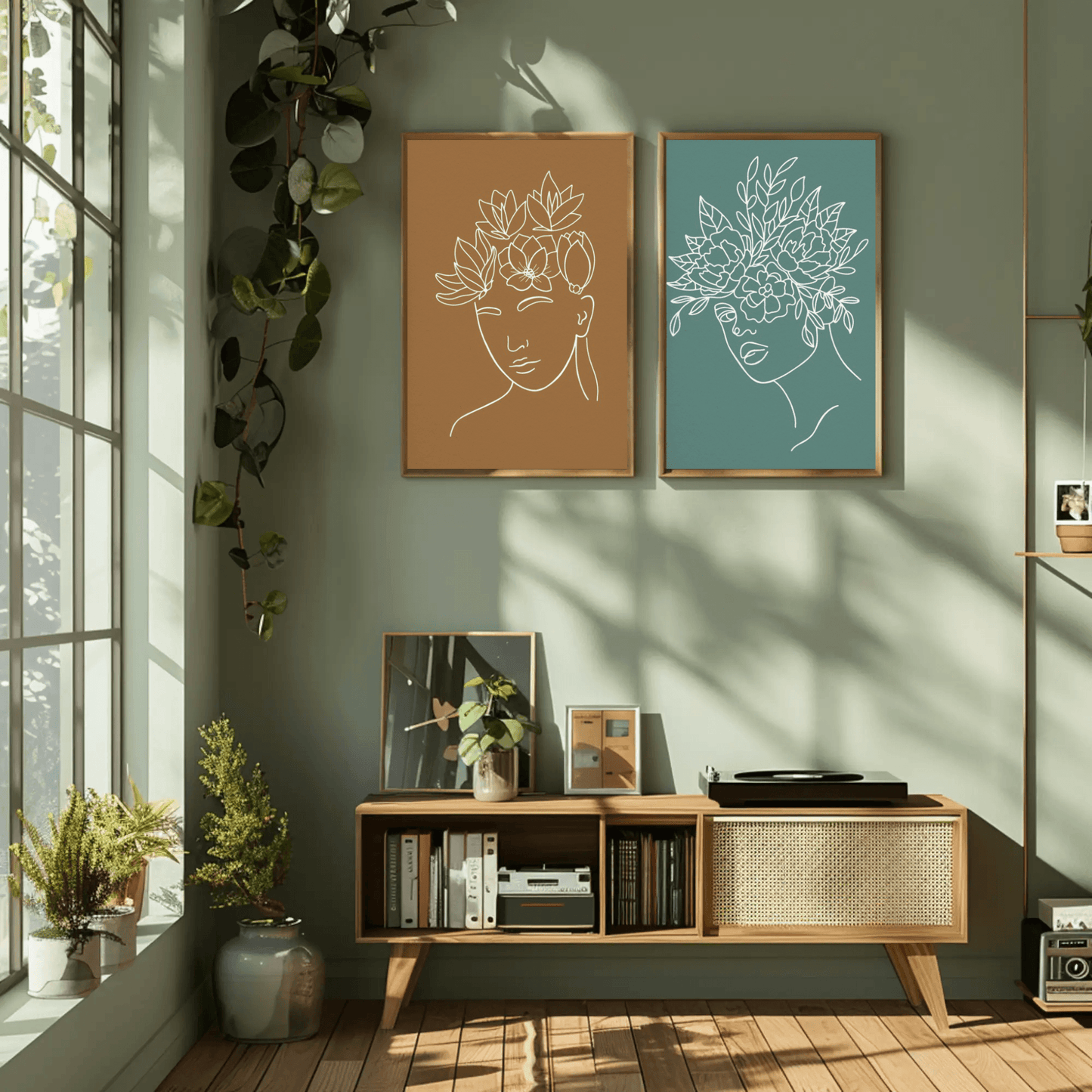 Infinite Connection Faces Wall Art- Set of 2