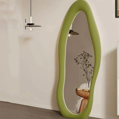 Modern Wavy Edge Full-Length Mirror – Stylish and Unique Home Decor - Uber Decor