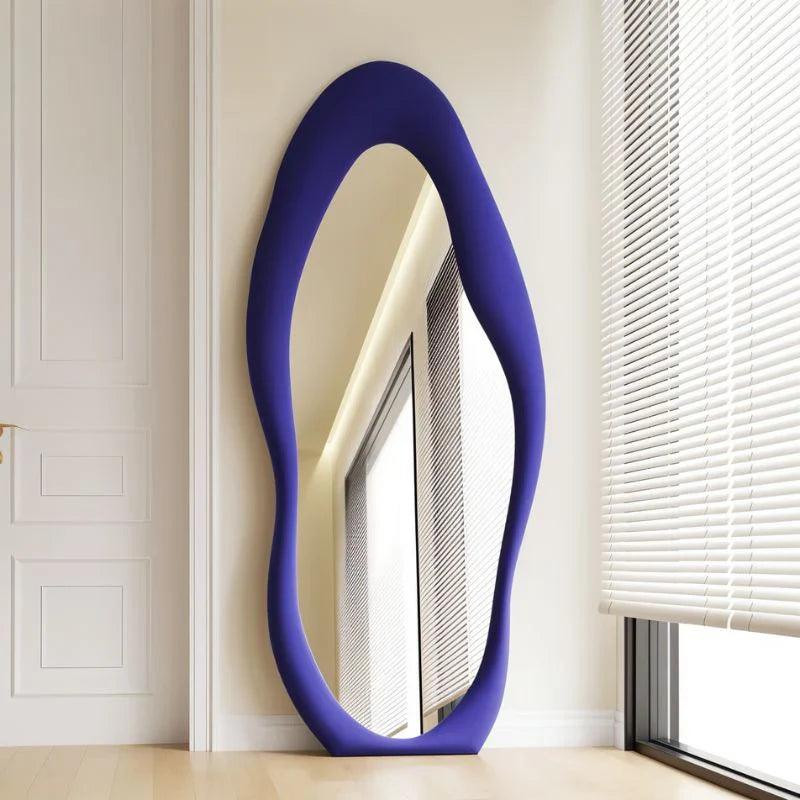 Modern Wavy Edge Full-Length Mirror – Stylish and Unique Home Decor - Uber Decor