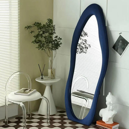 Modern Wavy Edge Full-Length Mirror – Stylish and Unique Home Decor - Uber Decor