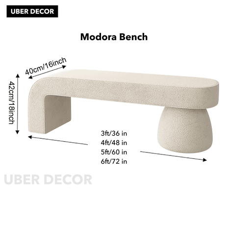 Modora Pop – Sculptural Luxury Bench with Bold Contemporary Form | Designer Shoe Changing Stool for Bedrooms, Cloakrooms, or Retail Interiors - Uber Decor