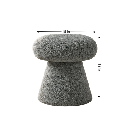 Button Mush Mushroom Ottoman Stool – Ready to Dispatch Modern Boucle Pouffe for Living Room