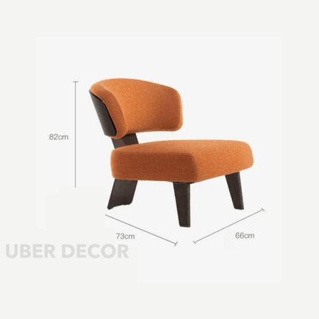 Modena Eleganza – Italian Minimalist Fabric Lounge Chair for Living Room & Leisure Spaces - Uber Decor